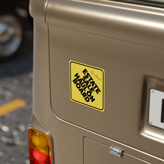 Estate Sale Haul On Board – Haunted Vintage Car Decal