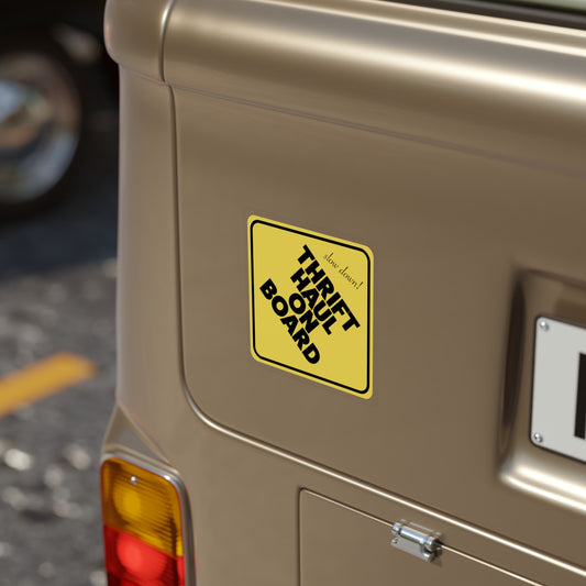 Thrift Haul On Board – Vintage Style Funny Car Sticker