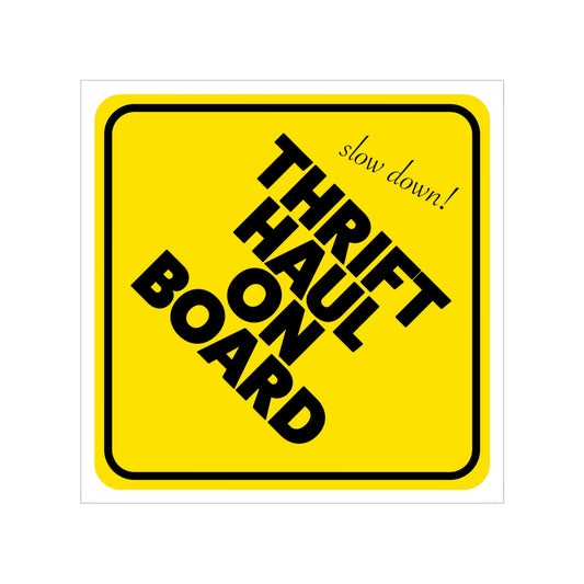 Thrift Haul On Board – Vintage Style Funny Car Sticker